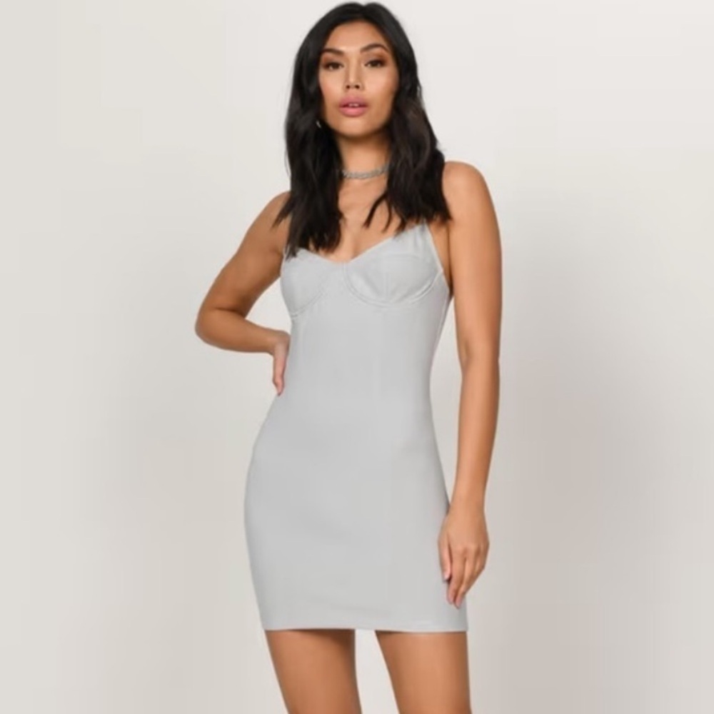 TOBI Pull It Together Grey Bodycon Dress Size Small